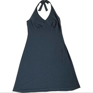 Perseption size medium black dress strapless ties behind the neck